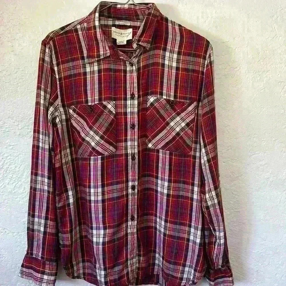 Denim & Supply Ralph Lauren plaid button front shirt with pockets